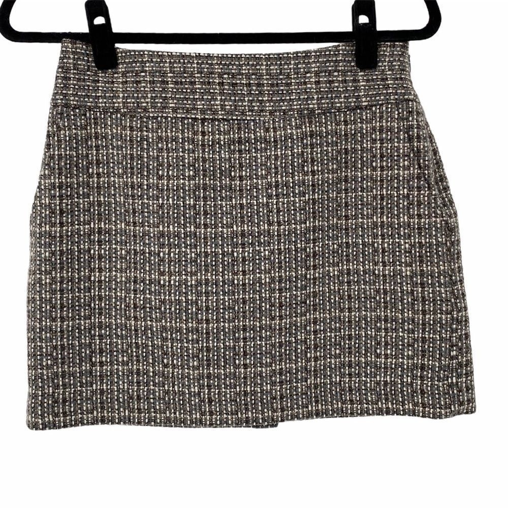 Forenza Gray Plaid Print Mini Skirt Womens 0